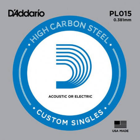  D'addario PL015 - struna .015 do gitary elektrycznej lub akustycznej